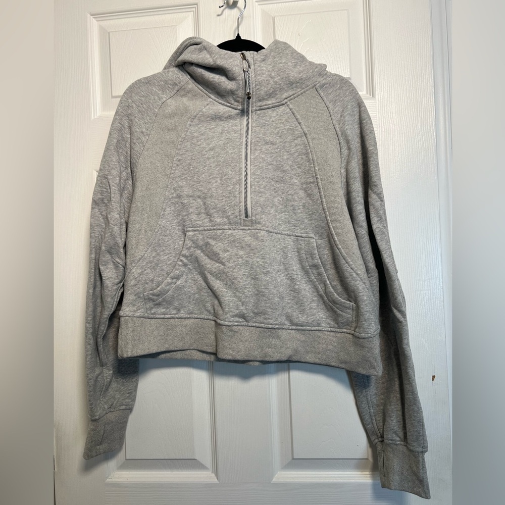 Trendy Queen Womens Cropped Quarter Zip Hoodie